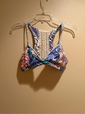 Maaji Multicolor Floral Macramé Back Bralette